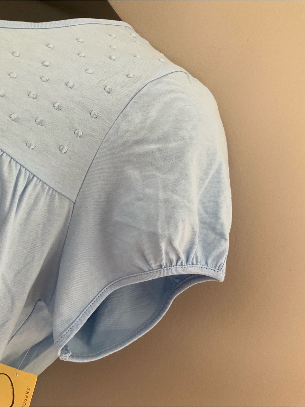 Kim Roger’s NWT Light Blue Short Sleeve Studded Top - Picture 6 of 9